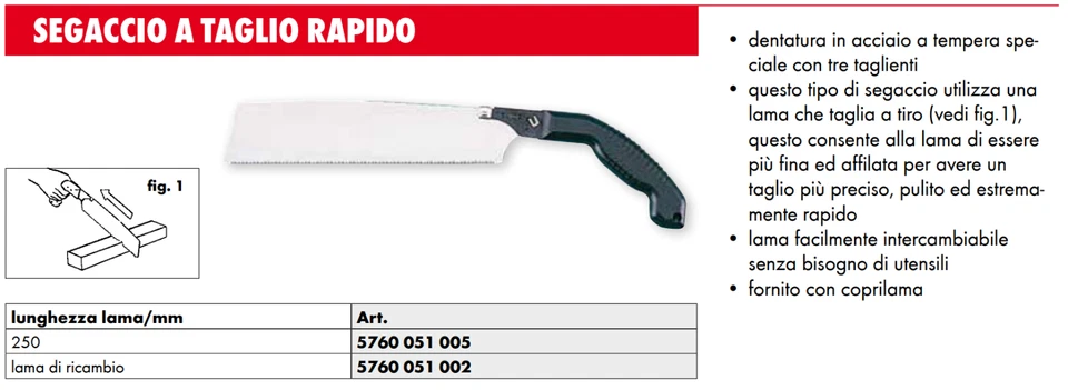 Segaccio Samurai 250mm Seghetto a Mano Professionale - WÜRTH 5760051005 - Immagine 4 di 4