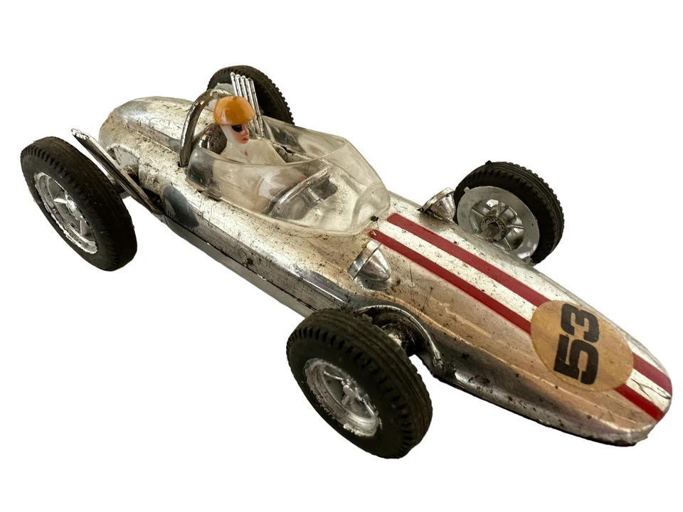 Vintage ZEE CHAPARRAL Plastic Race Car Hong Kong w Friction Sound 53 & 54 BRM - Image 3 of 4