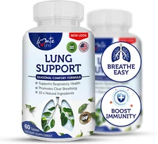 Lung Support Dietary Supplements Herbal Breathing Support 10 Active Ingredients