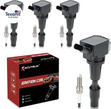 UF764 Ignition Coil Pack and Iridium Spark Plugs Set of 4 Compatible with Hyunda