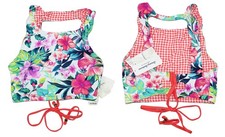 Tommy Bahama Reversible Fleur de Flora High Neck Swimwear Bikini Top S NWT Multi