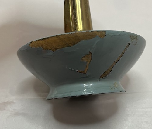 Vtg Fire Lite GDL Made In Japan Flower Design Logo Hand Painted Table Lighter - Picture 9 of 15