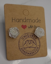 Iridescent Rose Handmade Fun Earrings Made In USA