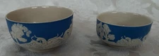 Vintage Fox Hunting Jasperware 2 Bowls, 6 Oz Open Sugar Bowl and 3 oz Bowl