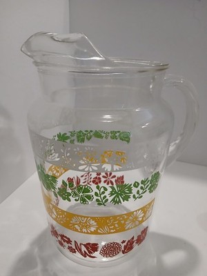 Vintage Hazel Atlas  Pitcher with Ice Lip 1950 s