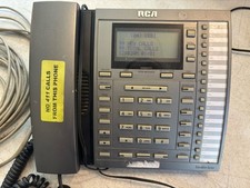 RCA Business Phone 4 Lines With Adapter WORKS BUT NEED TO REPLACE BATTERY