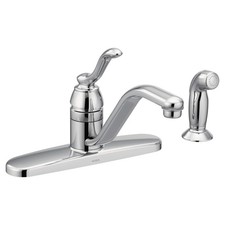 MOEN 7051 KITCHEN FAUCET 1.5 GPM POLISHED CHROME LEVER DECK CONNECTION