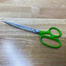 VINTAGE Clauss USA No. 88 Scissors ~ 8" Long Green Handles Straight Blade