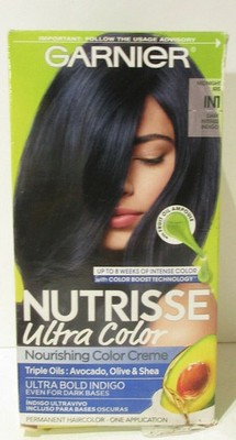Garnier Nutrisse Hair Color Permanent Midnight Iris IN1 DARK INTENSE INDIGO NEW