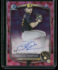 2025 Bowman Draft #CPA-JT JD Thompson Gum Ball Snack Pack Refractor /5 Auto