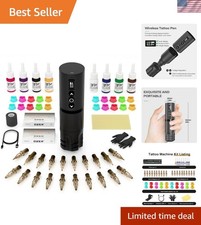 Wireless Tattoo Pen Kit with 20 Needles 8 Inks Ultimate Comfort Control