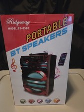 New Black Ridgeway Model BS-6520 Portable 10W Blue Tooth Speaker 6.5" Woofer