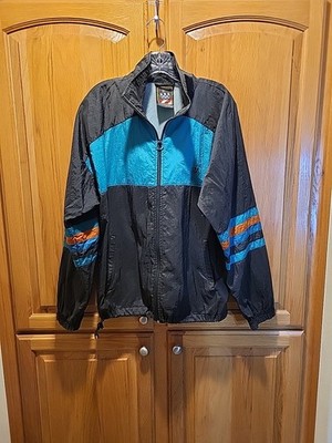Vintage 90's USA Olympics Logo Windbreaker Jacket Men's Sz Medium Full Zip Nylon