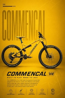 Commencal Meta Trail Mountainbike Fully, hydr. Scheibenbremse, Orange