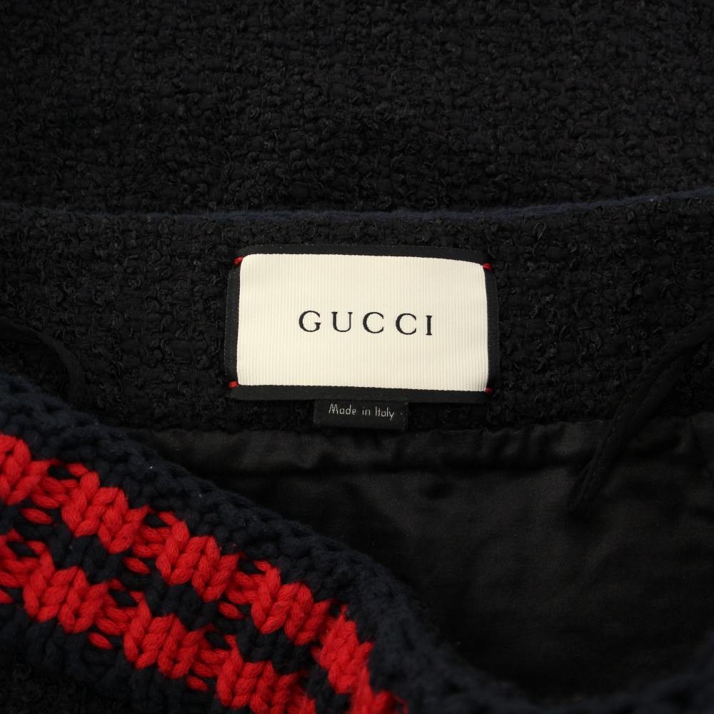 【Skirts】GUCCI Tweed A-Line Skirt Knee-Length Size 40 Black 409364 thumbnail 3