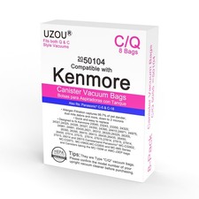 Canister Vacuum Bags Style C/Q for Kenmore 50104 Micro Filtration 8 Pack L