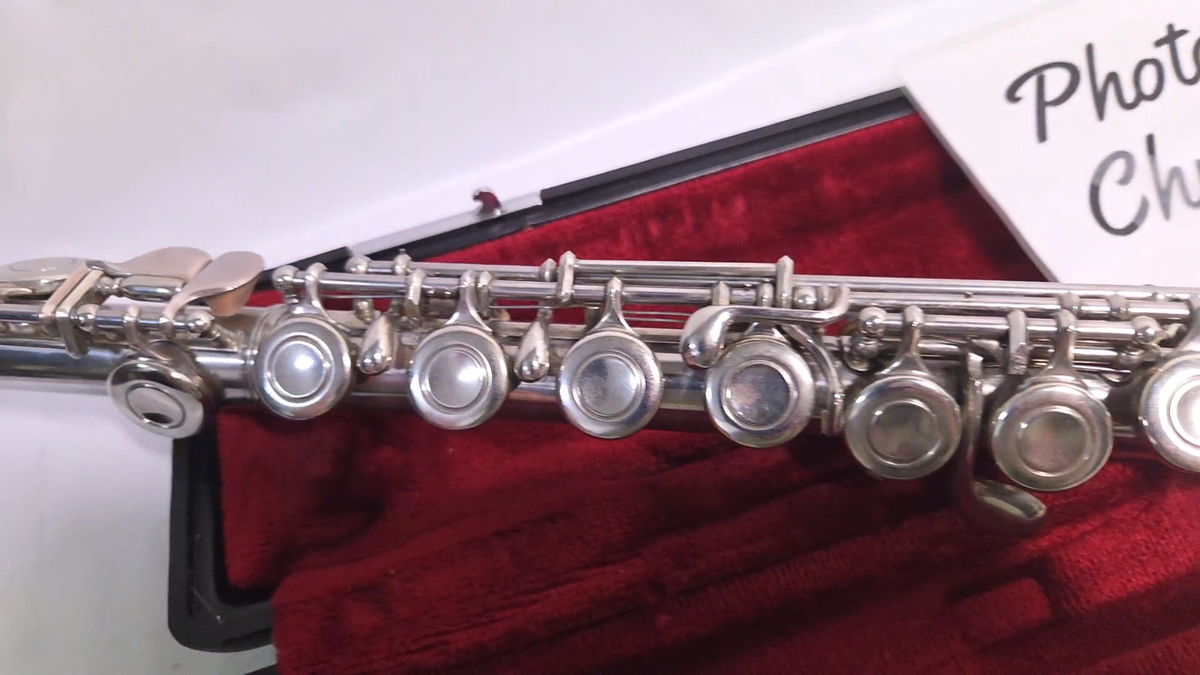 YAMAHA YFL-211 Flute Silver Plated E-mechanism Tested Working