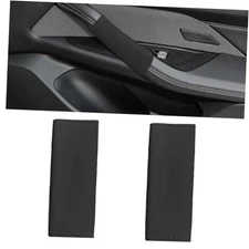 2PCS Car Grab Handle Cover, Anti-Scratch Auto Inner Front Rear Door Pull Black