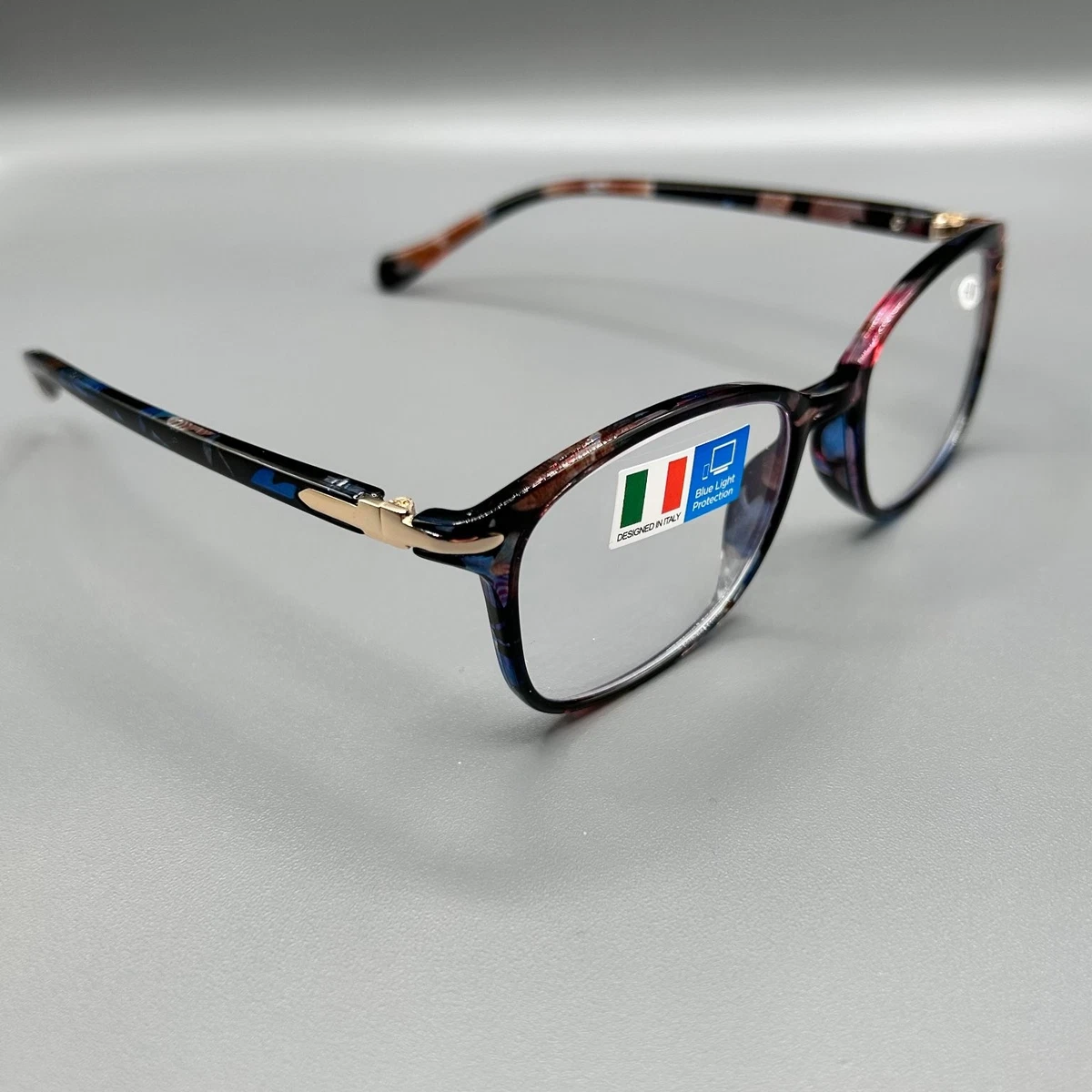 LA-Nola Blue Light Protection Glasses 52-18-140 Multi Color Frame Display +0.00