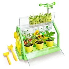 Kids Plant Growing Kit - Kids Greenhouse & Flower Growing Kit with Hydroponic...