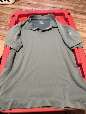 Fabletics Polo Shirt Men's L  Sage Green Nylon Polyester Blend Training Day S/S