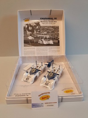 SLOT IT CW08 CHAPARRAL 2E 2 CAR SET CAN-AM LAGUNA SECA 1066 1/32 SCALEXTRIC