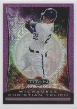 2020 Panini Chronicles Titan Purple Mojo 11/75 Christian Yelich #28 o7m