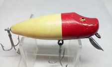Vtg Horrocks Ibbotson HICO Red Head River Runt 2 5/8 Wood Crankbait fishing Lure