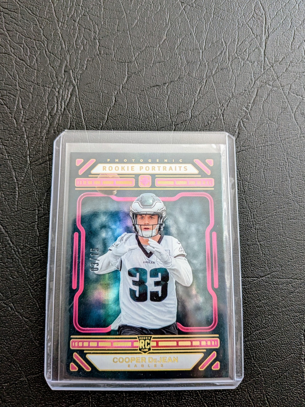 2024 Panini Photogenic Portrait rookie Pink Cooper Dejean #188 RC 3/15