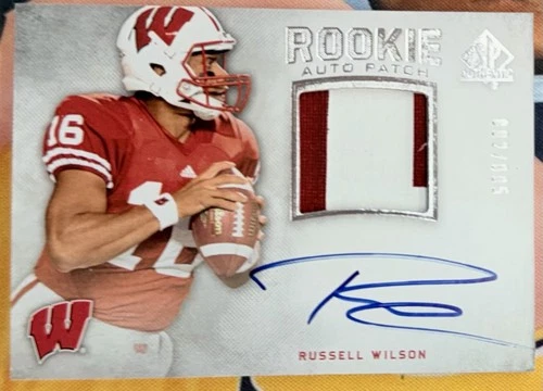 2012 Russell Wilson Upper Deck SP Authentic 2CLR Rookie Patch Auto 802/885