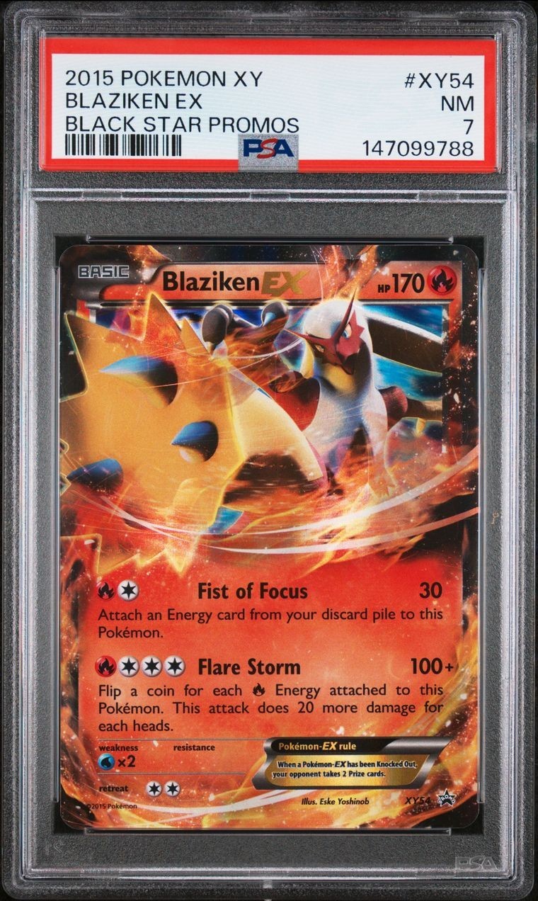 PSA 7 NM 2015 POKEMON XY BLACK STAR PROMOS #XY54 BLAZIKEN EX
