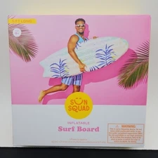 Sun Squad Inflatable Surf Board Pool Float Raft Lounger 5 Feet Long New