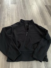 Athleta Seasoft Quarter Zip black medium