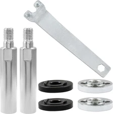 2 Sets Angle Grinder Extension Shaft M10 Thread Adapter for 100 Type Polisher