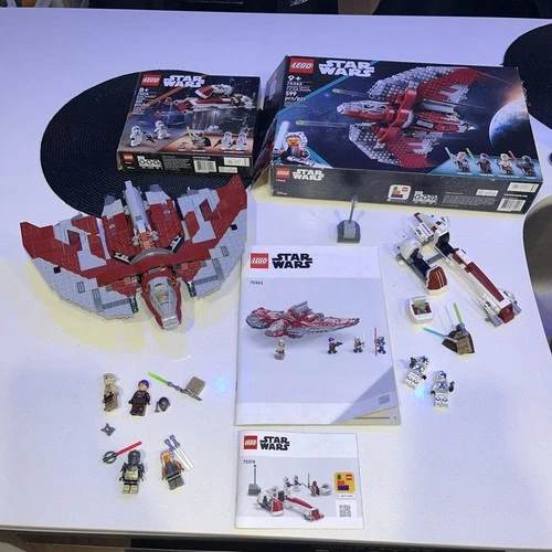 LEGO Star Wars sets 75362 Ahsoka Tania T-6 Jedi Shuttle&75378 BARCspeederescape