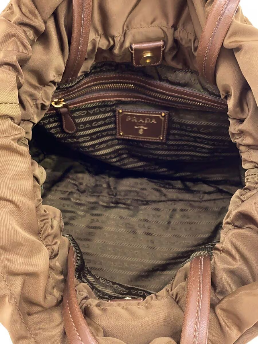 PRADA Handbag Nylon Green Solid Authentic Rare Ex… - image 6