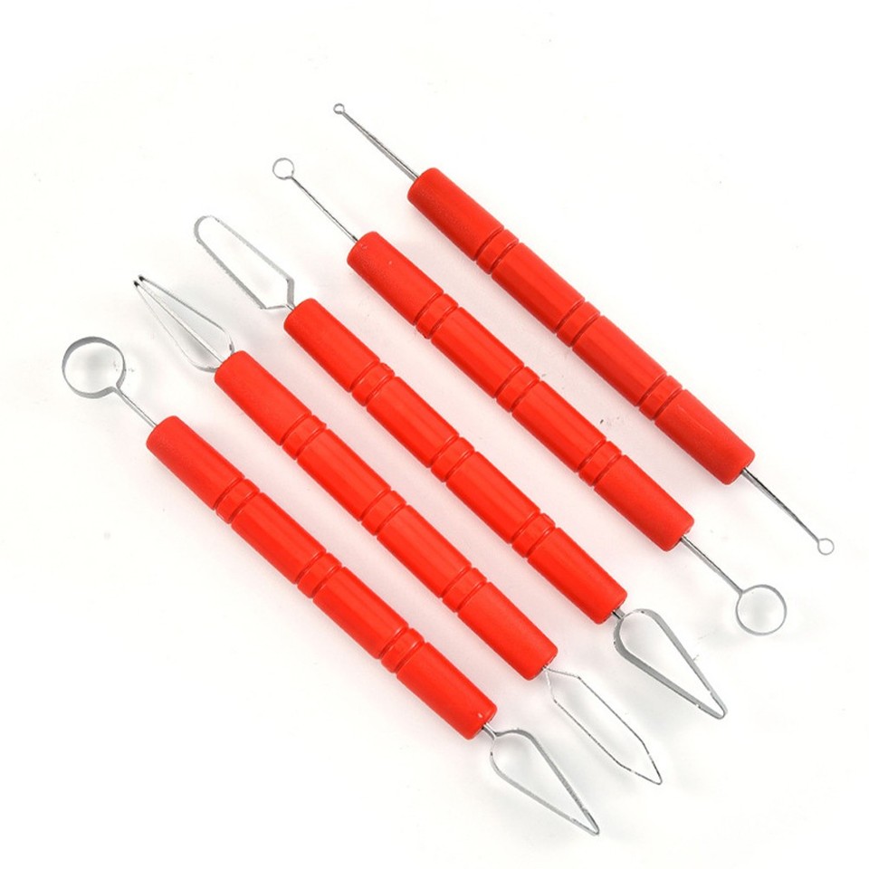 Stainless Steel Clay Tool Kit 5Pcs Multi Color Durable Tools for Clay ...