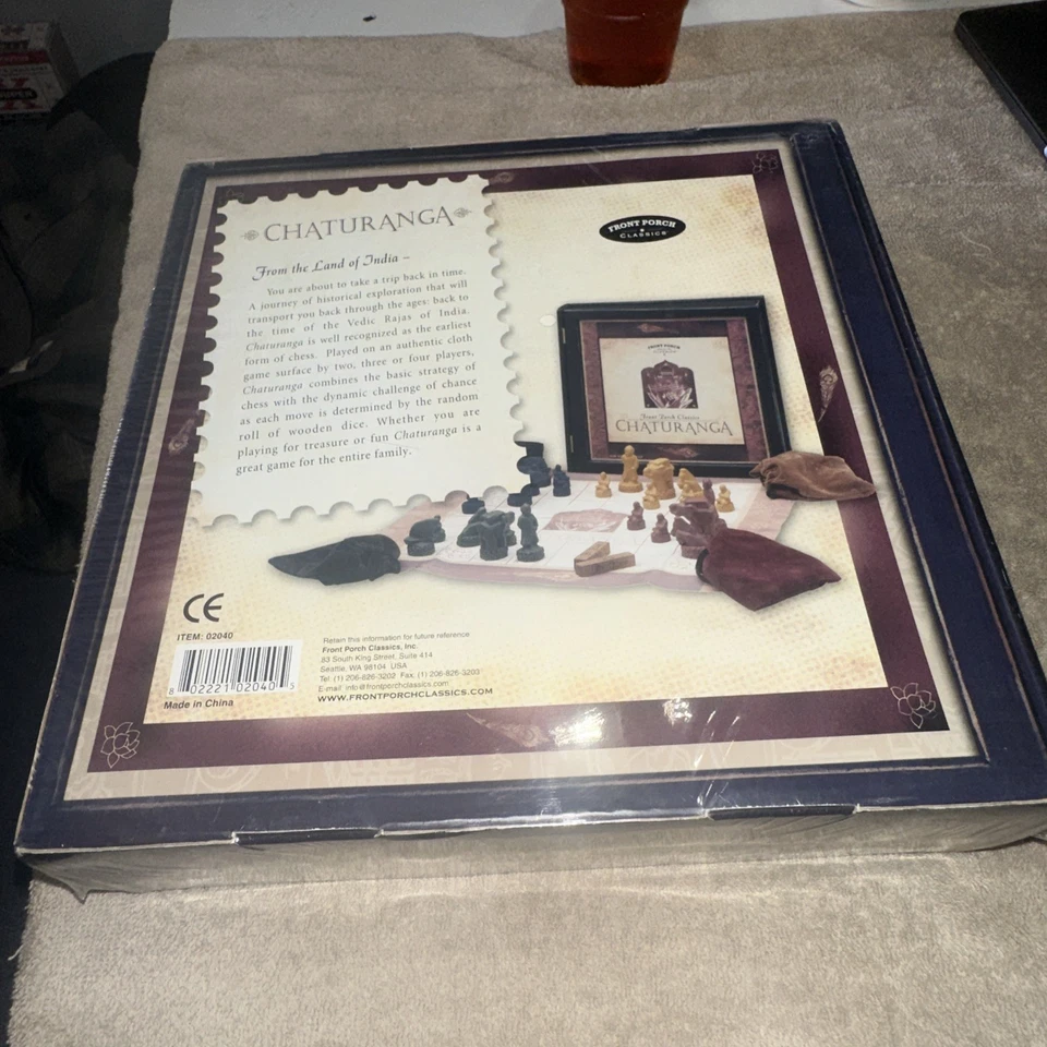 BRAND NEW SEALED Chaturanga Chess Game From India Wooden Box Bookshelf Edition!! - Image 2 of 2