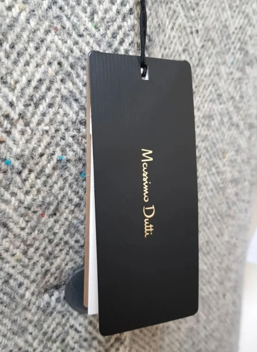 Massimo Dutti Grey Wool Long Winter Coat Size L_Designer_Brand New image 7