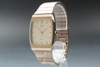 Vintage 1987 Seiko Dolce 9531-5140 Tungsten Gold HAQ Quartz Mens