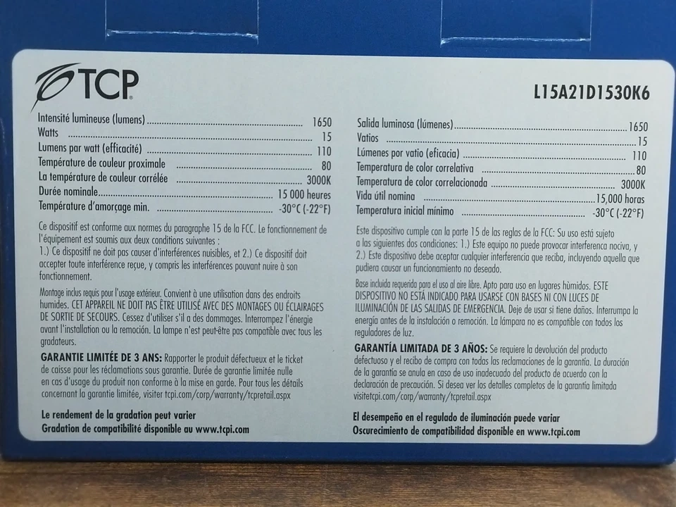 6 Pack Dimmable A21 LED Light Bulb 100w equivalent 3000K Soft White 1650 Lumens - Image 2 of 4