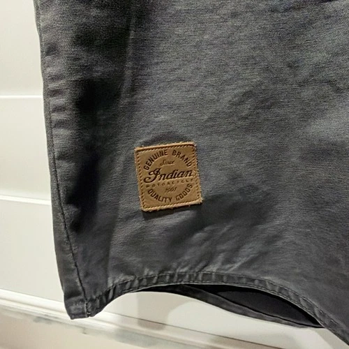 Indian Motorcycle Men's Gray Button Front Vest XL Embroidered Official Licensed image 2