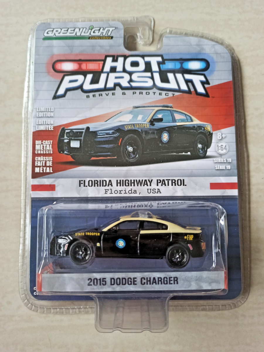 GREENLIGHT 1/64 HOT PURSUIT 2015 DODGE CHARGER FLORIDA HIGHWAY