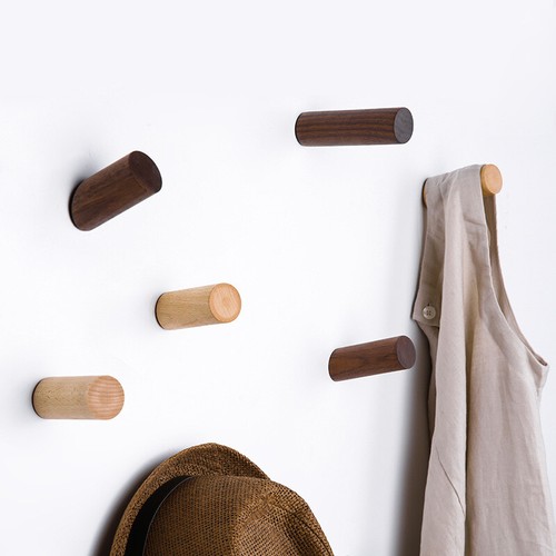 1PC Home Decor Wooden Hook Wall Hooks Hat Jacket Peg Coat Storage Hanger - Picture 7 of 17