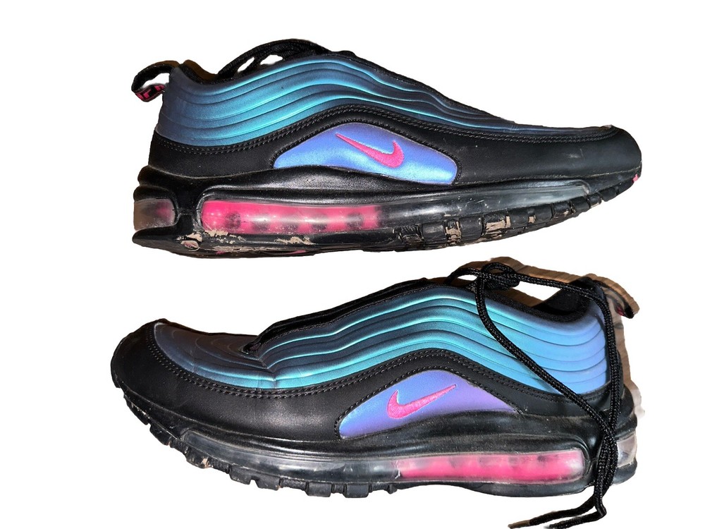 Nike Air Max 97 LX Mens Size 9.5 Retro Pink Blue Purple Black Running Shoes