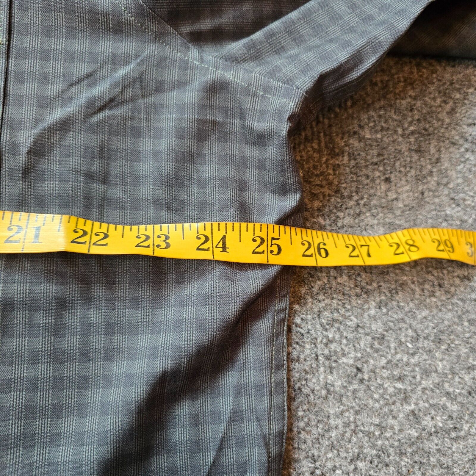 Nordstrom Shirt Mens Size 2XL Green Gray Tech Smart Trim Fit Performance Career