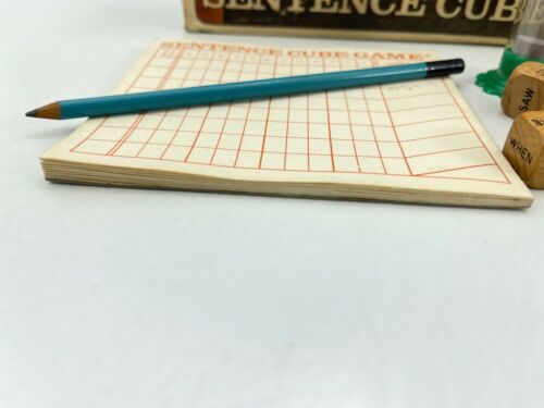 Vintage 1971 Scrabble Brand Sentence Cube Game S&R Games Wooden Dice - COMPLETE - Picture 4 of 10