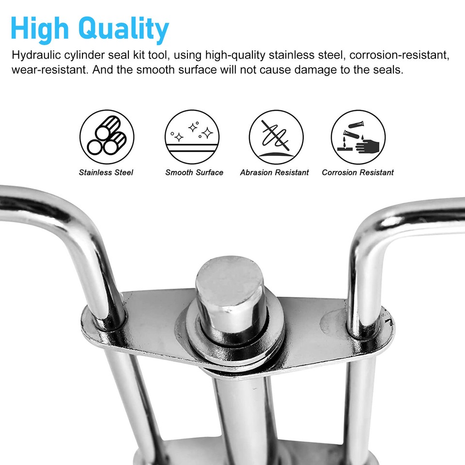Rod Seal Installation Tool Hydraulic Cylinder Kit - 3-Piece U-Cup Seal Installer Set Hydraulic Seal Installation Tool - Foto 8