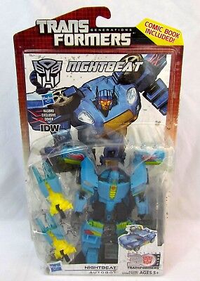 Transformers Generations Deluxe Class Nightbeat with Comic Book Mint on Card