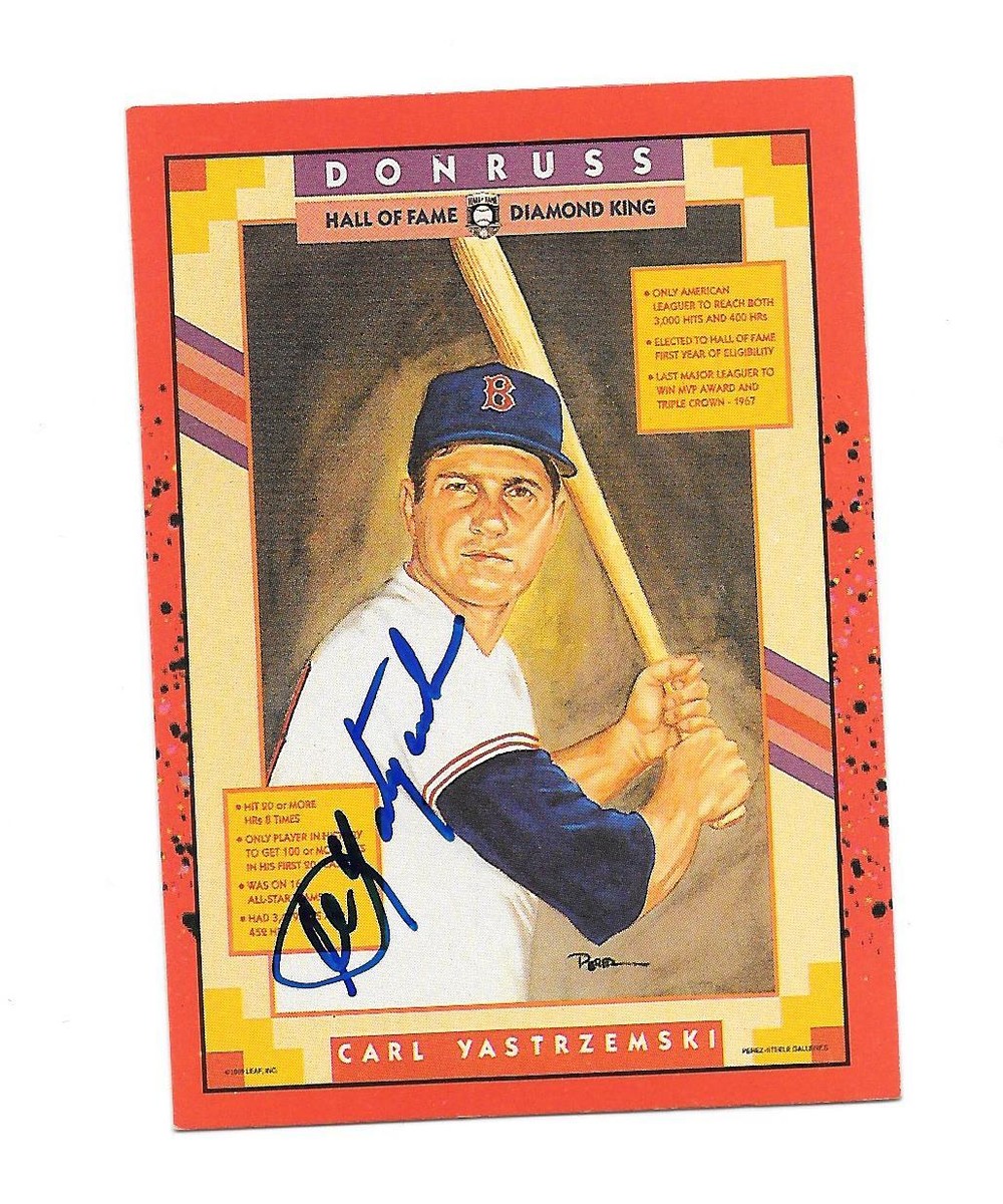 1990 Donruss # 588 Carl Yastrzemski Autograph Signed Auto Card